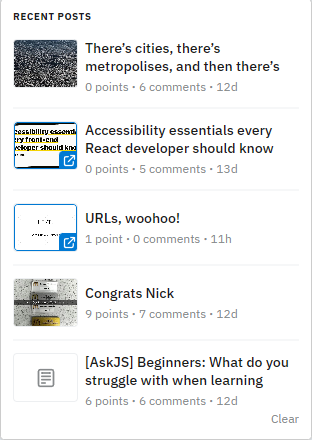 Recently viewed posts