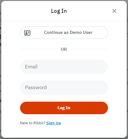Ribbit Log In